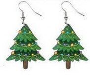 Christmas Cartoon Tree Hohoho Reindeer Earrings