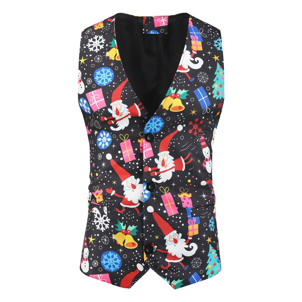 Men's Fashion Christmas Printed Casual Vest
