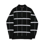 Men's Loose Fashion Knitted Plaid Sweater (Harajuku Style)