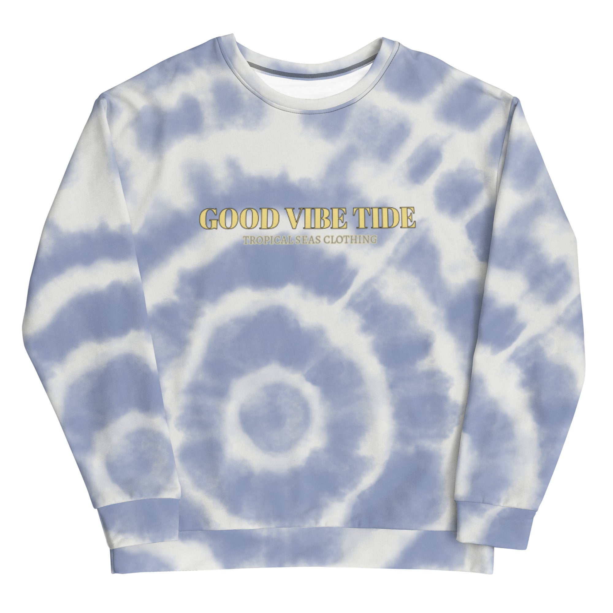 Blue Tie-Dye Vibe Tropical Sweatshirt | Streetwear
