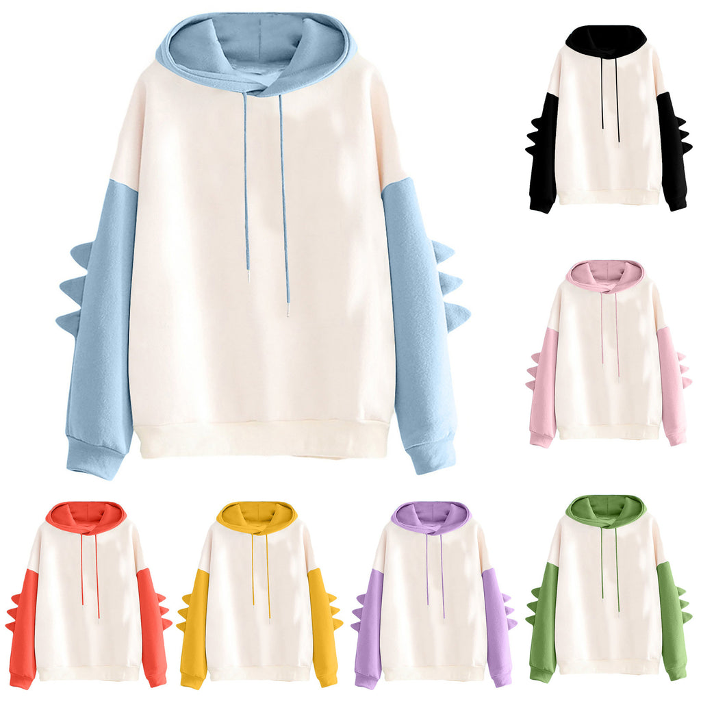 Dinosaur Cartoon Hoodie for Women - Winter Casual Wear | Streetwear