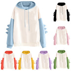 Dinosaur Cartoon Hoodie for Women - Winter Casual Wear | Streetwear
