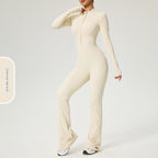 Zip-Up Long Sleeve Yoga Bodysuit