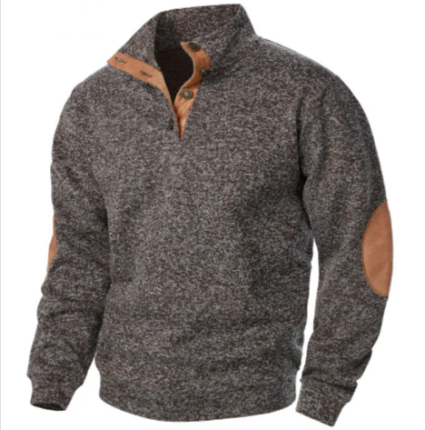 Men's Stand Collar Knitted Cardigan Sweater
