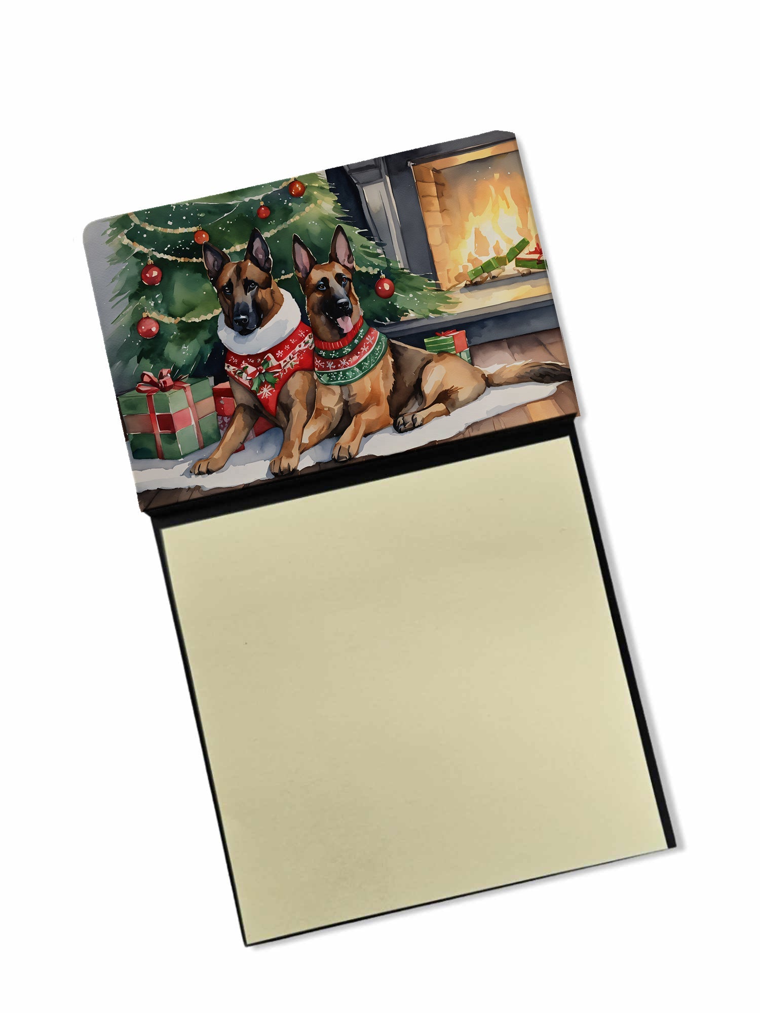 Belgian Malinois Cozy Christmas Sticky Note Holder
