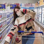 Women's Christmas Turtleneck Sweater - Oversized Style