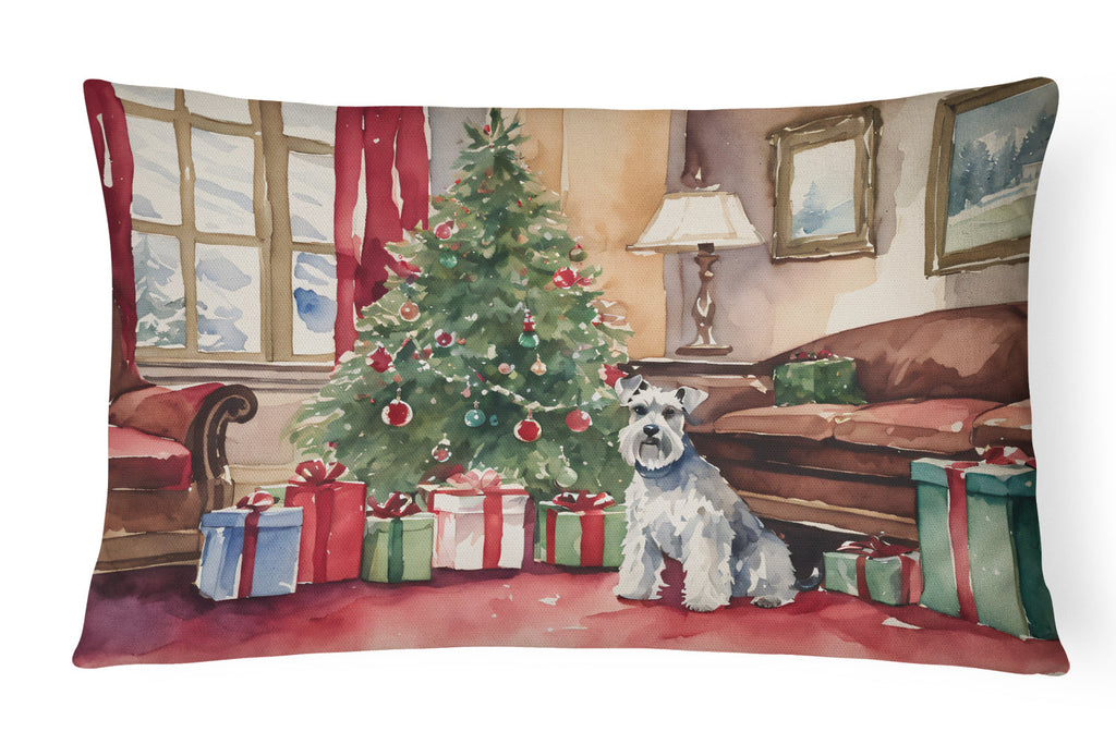 Schnauzer Christmas Throw Pillow