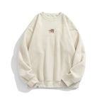 Men's Polar Fleece Round Neck Sweatshirt - Japanese Style | Streetwear