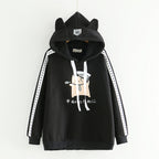 Loose Police Cat Hoodie Jacket for Girls