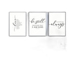 3pc Frameless Christian Bible Verse Prints | Christian Home Decor