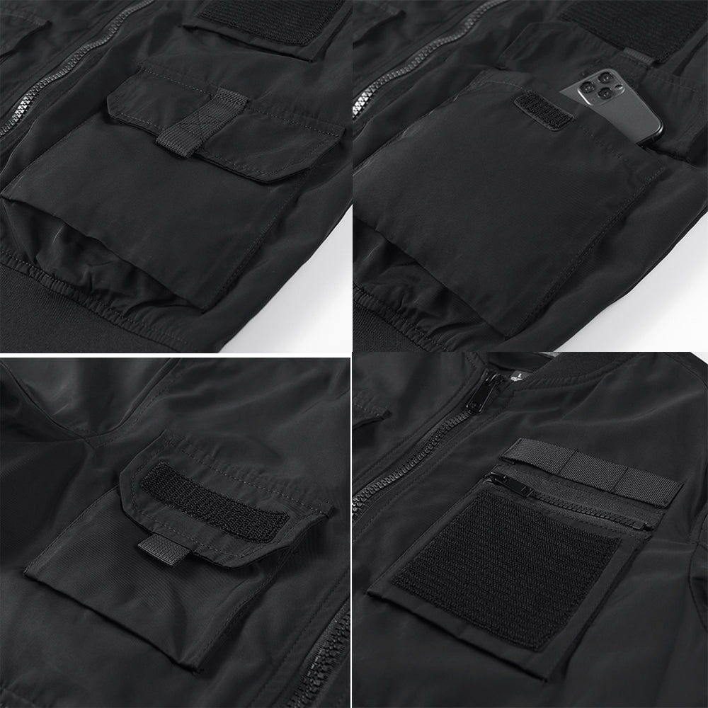 Men's Multifunctional Military Jacket with Large Pockets