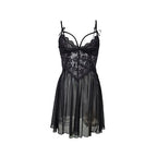 Plus Size Sexy Sheer Lingerie with Sequins Nightgown