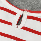 2019 Cotton Christmas Dress for Girls with Snowman Stripes