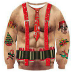 3D Christmas Sweatshirt with Fun Print for Couples | Streetwear