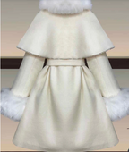 Oversized Women's Woolen Cape Coat Dress