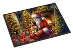 Fawn Pug and Santa Claus Doormat