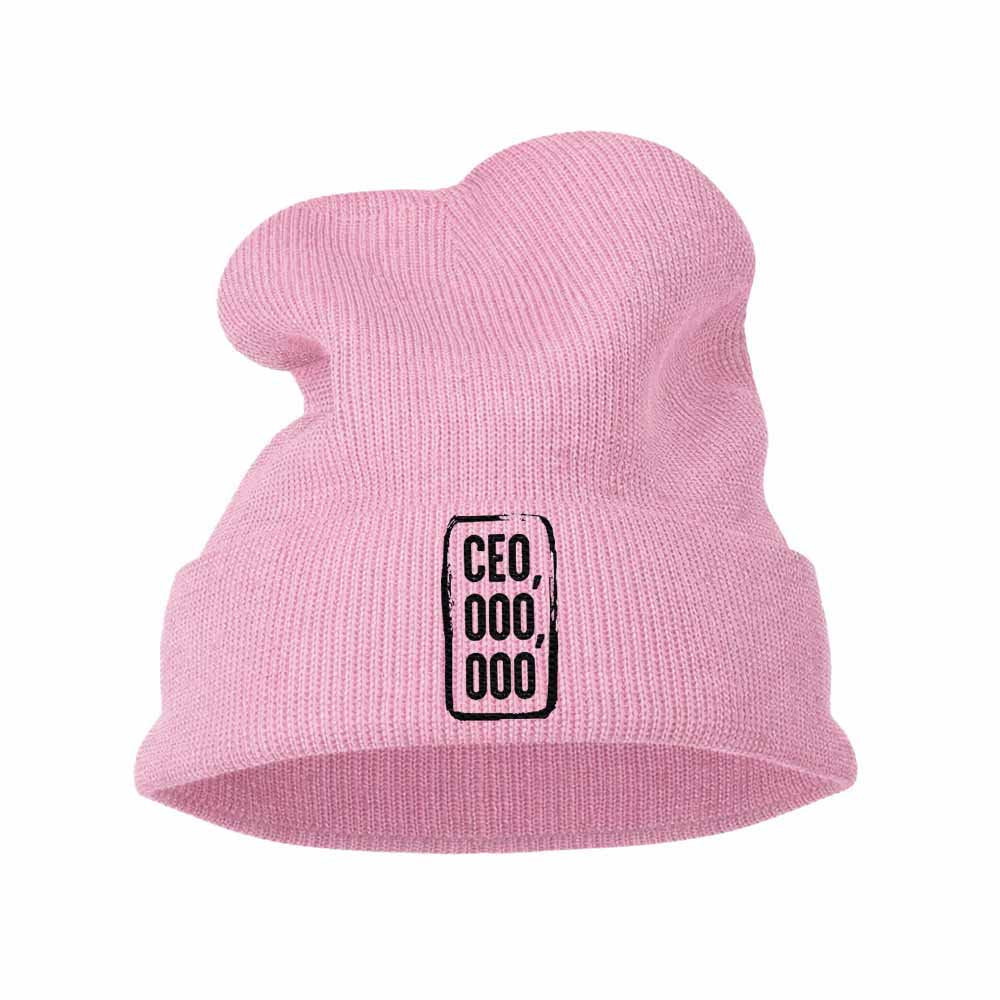 The CEO,000,000 Embroidered Beanie Hat | Embroidered Cap