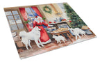 Samoyed Christmas Cookies Glass Cutting Board