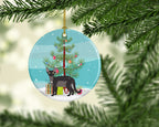 Devon Rex Cat Christmas Ceramic Ornament