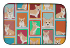 Lots of Fawn Cardigan Corgi Dish Drying Mat
