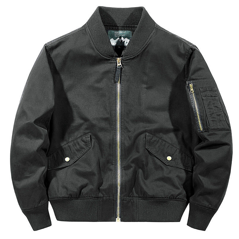 DIMUSI Men's Slim Fit Bomber Zipper Jacket for Streetwear