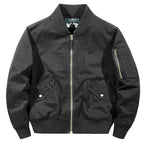 DIMUSI Men's Slim Fit Bomber Zipper Jacket for Streetwear