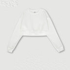 Frayed Round Neck Sweater in Washed Finish