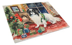Japanese Chin Cozy Christmas Glass Cutting Board