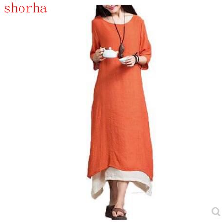 Loose Knitted Cotton Maternity Dress for Autumn Fashion