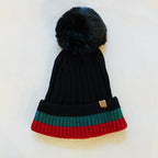 Deluna Stripe Beanie | Embroidered Cap