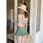 Women's Chic Skirted Two-Piece Swimsuit for Slimming