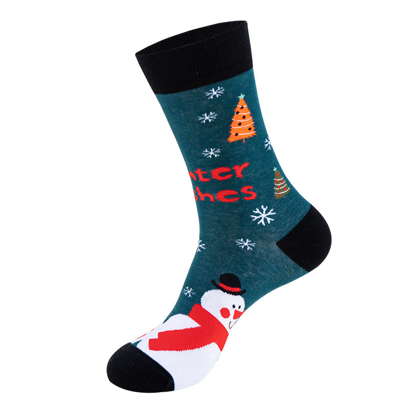 Creative Christmas Snowman Cartoon Socks