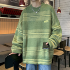 Men's Retro Minimalist Striped Sweater