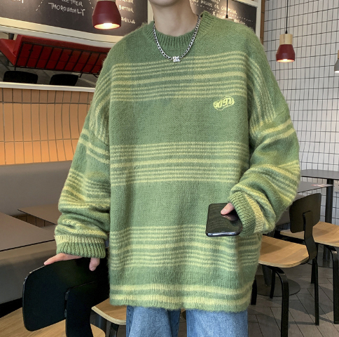 Men's Retro Minimalist Striped Sweater
