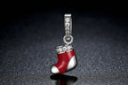 DIY Beaded Bracelet Silver Christmas Stocking Charm