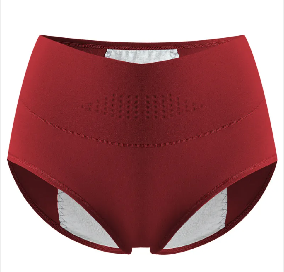 High-Waist Plus Size Cotton Menstrual Panties for Women
