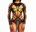 African Digital Print One-Piece Swimsuit & Bikini