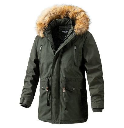 Detachable Leisure Washed-out Men's Coat Winter Jacket