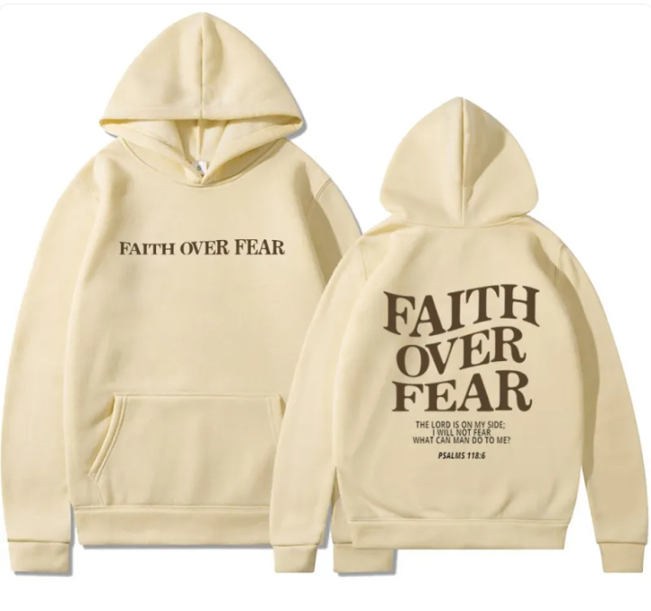 Faith Over Fear Christian Hoodie | Faith Streetwear