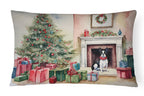 Boston Terrier Christmas Throw Pillow