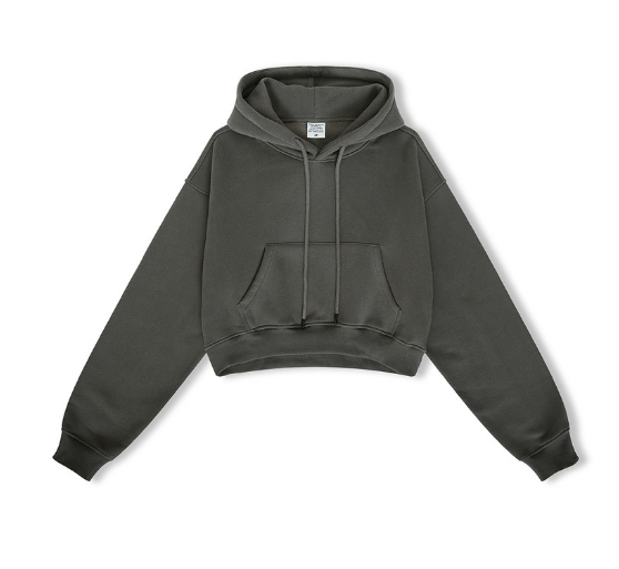 High Street Women's Short Hooded Plush Sweater