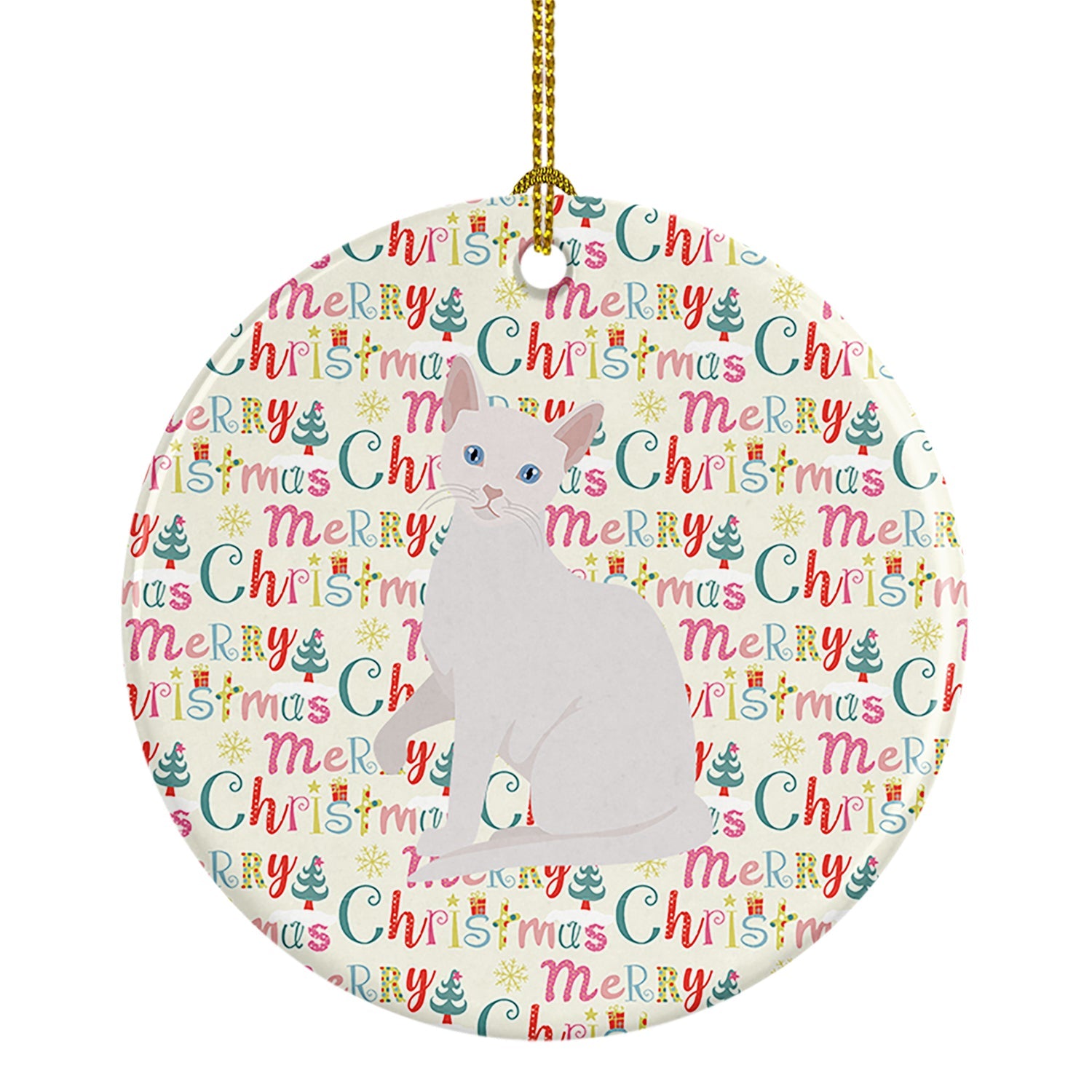 Arabian Mau Cat Christmas Ceramic Ornament