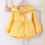 Cute Rabbit Hooded Jacket for Baby Girls (1-7 Years)