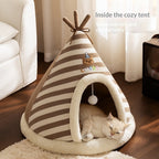 Knitted Round Warm Santa Pet Bed