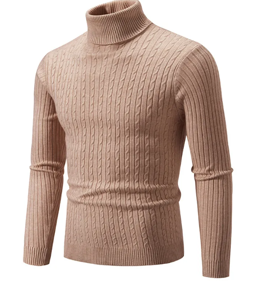 Men's High Collar Pullover Sweater | Streetwear