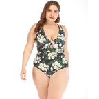 Plus Size Deep V Bikini Swimsuit for Women