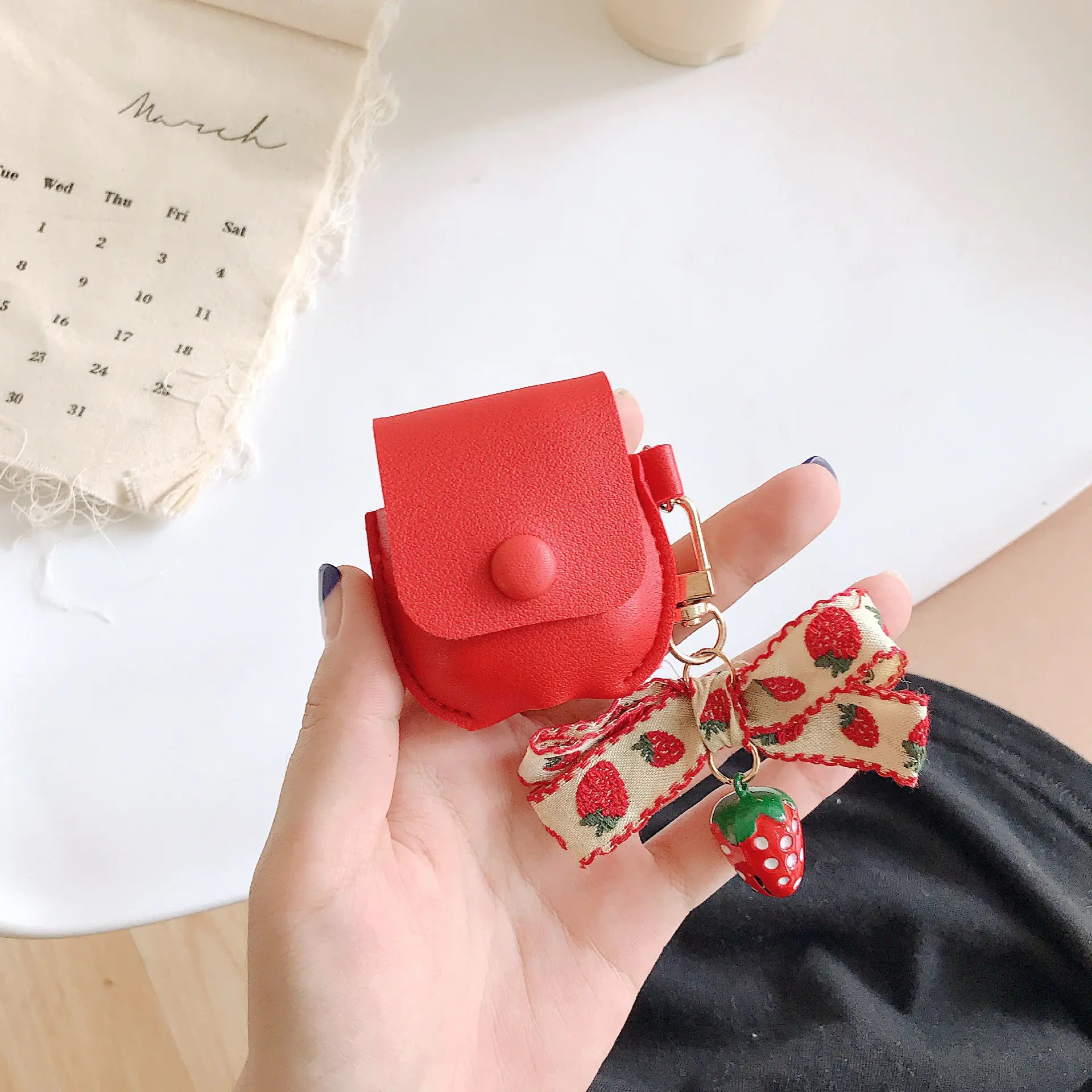 Colorful Leather Case with Lanyard for AirPods | Accessory