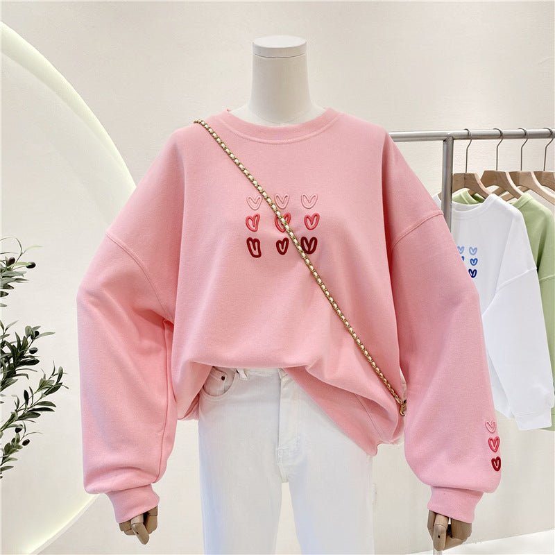 Loose Women's Round Neck Sweatshirt | Streetwear