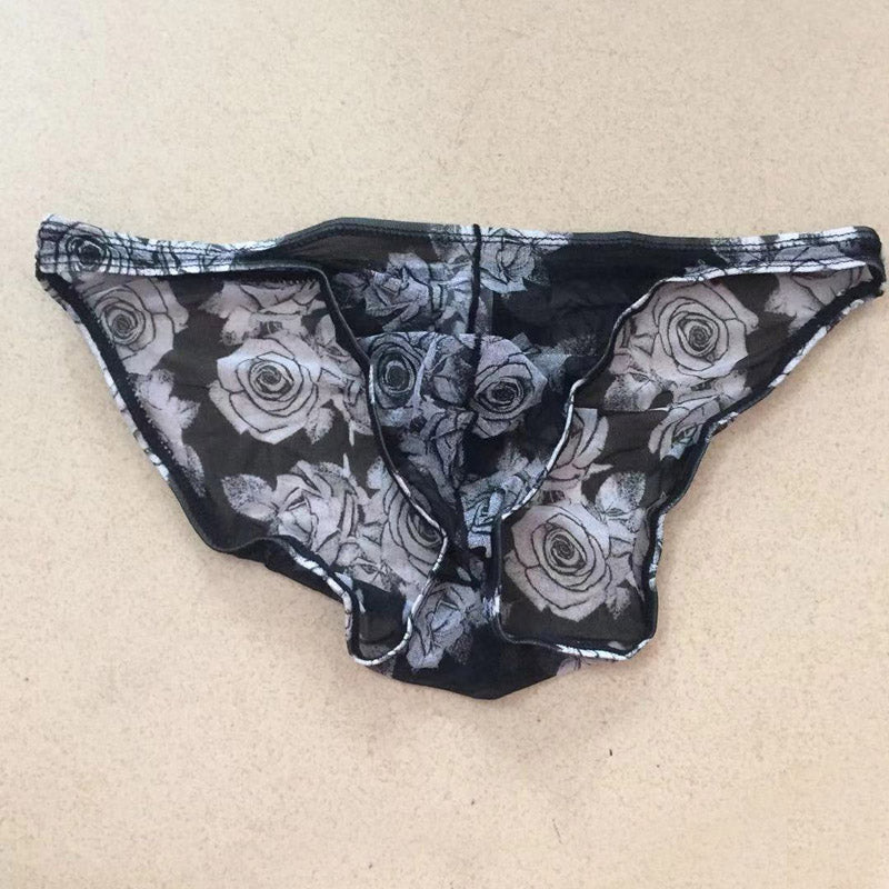 Men's Sheer Print Bikini Brief