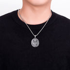 Titanium Steel Sacred Heart Jesus Pendant Necklace